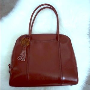 Hobo brown leather satchel